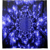 Blue Sparkling Lights Douchegordijn (Voorkant)