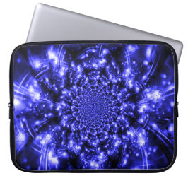 Blue Sparkling Lights Laptop Sleeve
