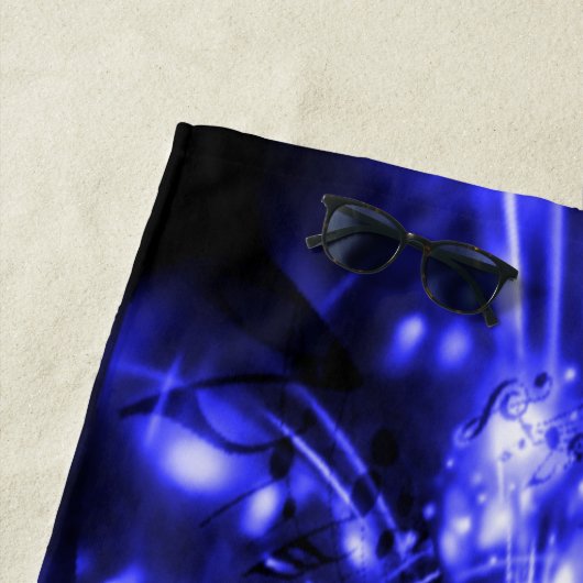 Blue Sparkling Lights Strandlaken (In situ)