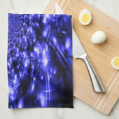 Blue Sparkling Lights Theedoek (Quarter Fold)