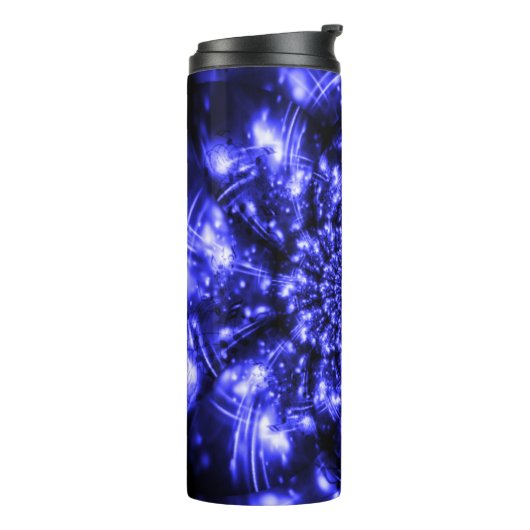 Blue Sparkling Lights Thermosbeker (Gedraaid links)