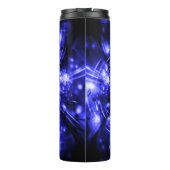 Blue Sparkling Lights Thermosbeker (Achterkant)