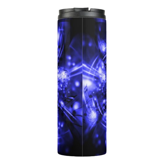 Blue Sparkling Lights Thermosbeker (Achterkant)