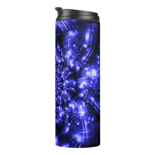 Blue Sparkling Lights Thermosbeker (Geroteerd rechts)