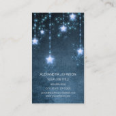 Blue Sparkly Stars onder de Sky Event Planner Visitekaartje (Achterkant)