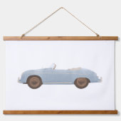 Blue  Speedster Kinder Room Decor Hangend Wandkleed (Voorkant)