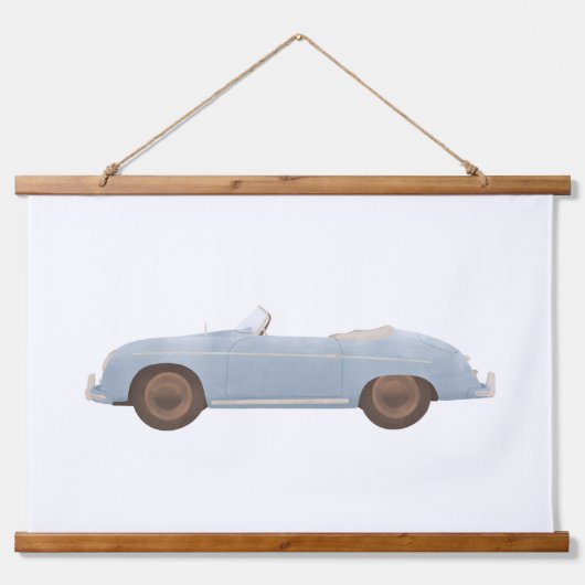 Blue  Speedster Kinder Room Decor Hangend Wandkleed (Voorkant)