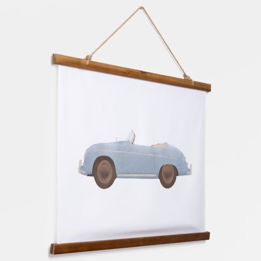 Blue  Speedster Kinder Room Decor Hangend Wandkleed (Gebogen)