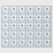 Blue Speedwell wildflower watercolor wedding Cadeaupapier (Vlak)