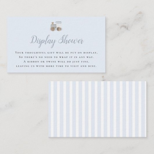 Blue Speelgoed Train Display Douche Informatiekaartje (Voorkant / Achterkant)