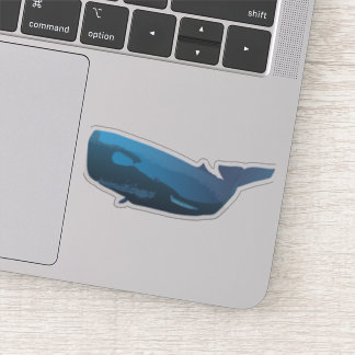 Blue Sperm Whale Sticker