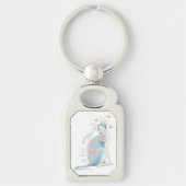 Blue Sphinx in rozen! Sleutelhanger (Voorkant)