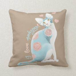 💛 💙 💛 Blue Sphynx 💛 💙 💛 Kussen