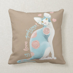 💛 💙 💛 Blue Sphynx 💛 💙 💛 Kussen
