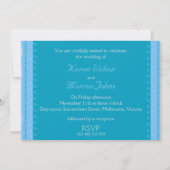 Blue Spice Paisley Wedding 5x7 Kaart (Achterkant)