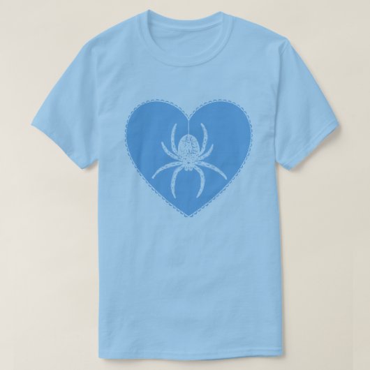 Blue Spider Heart T-Shirt (Design voorkant)