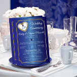 Blue Spinel Diamond 65th Wedding Jubileum Party Kaart<br><div class="desc">Elegant faux-harsvormig blauw spinel, traandiamanten en cirkelvormige diamanten op een met sapphire blauw gekleurde achtergrond en een goudtoonegaloped hoekig lijst 65th Wedding Jubileum partijuitnodigingen. Origineel ontwerp door Holiday Hearts Design (gereserveerde rechten). Als u vragen hebt of hulp nodig hebt bij het ontwerp, kunt u ons direct een e-mail sturen naar...</div>