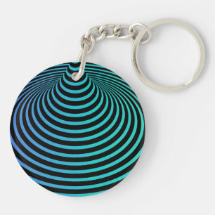 Blue Spiral Acrylic Sleutelhanger