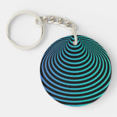 Blue Spiral Acrylic Sleutelhanger (Voorkant)