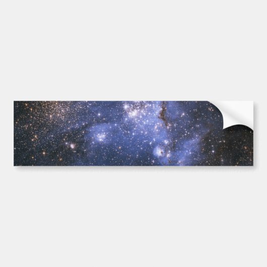 Blue Spiral Galaxies Space Bumpersticker (Voorkant)