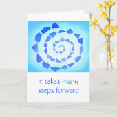 Blue Spiral krijgt goede aanmoediging Kaart (Gele Bloem)