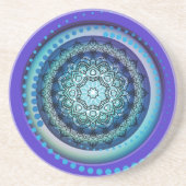 Blue Spiral Medallion Design Onderzetter (Voorkant)