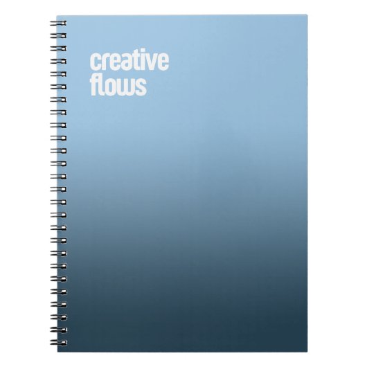 Blue Spiral Notitieboek - "Creative Flows" tijdsch (Voorkant)