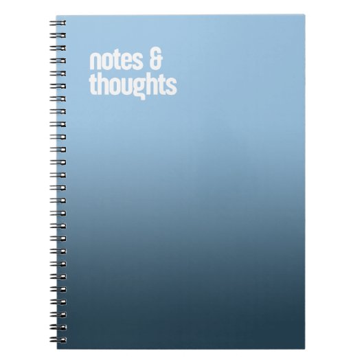 Blue Spiral Notitieboek - "Notes & Thought" tijdsc (Voorkant)