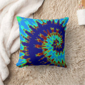 Blue Spiral Tie Dye Pillow Kussen (Deken)