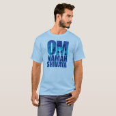 Blue Spiritueel Mantra Sanskrit Hindu Shiva T-shirt (Voorkant volledig)
