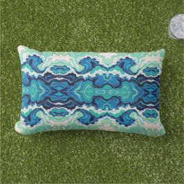 Blue Splash 3 - Outdoor Lumbar Accent Pillow Buitenkussen