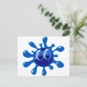 Blue Splash Briefkaart (Staand voorkant)