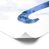 Blue Splash Digitale Waterverf Siamese Cat 726 Perfect Poster (Hoek)