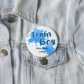 Blue Splash Gender onthult Team boy blue Button (In situ)