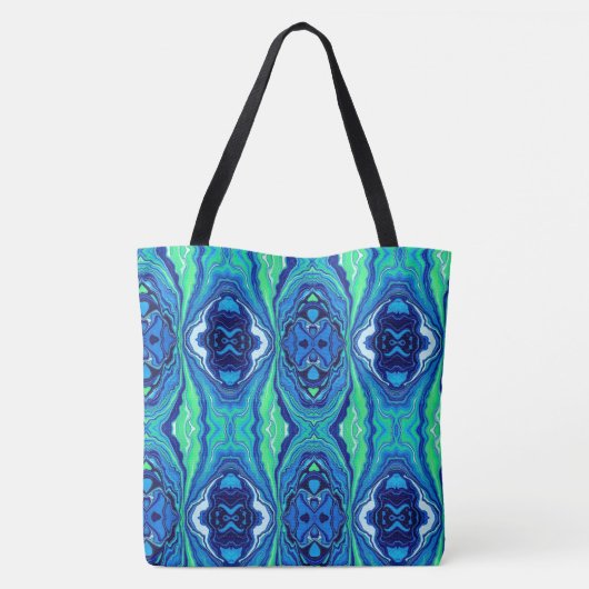 Blue Splash Large Canvas tas (Achterkant)