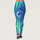 Blue Splash-Leggings Leggings (Achterkant)