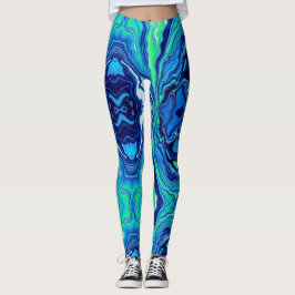 Blue Splash-Leggings Leggings