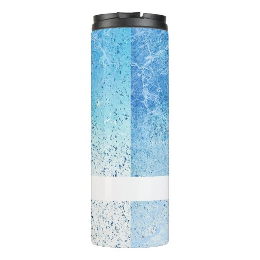 Blue Splash Thermosbeker (Achterkant)
