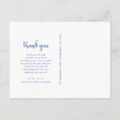 Blue Splashes Verjaardagsfeest Dank u volledige fo Briefkaart (Achterkant)