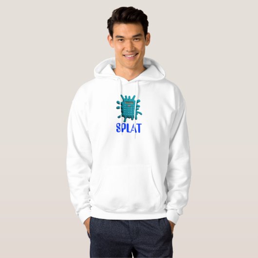 Blue Splat Calculator Hoodie (Voorkant volledig)
