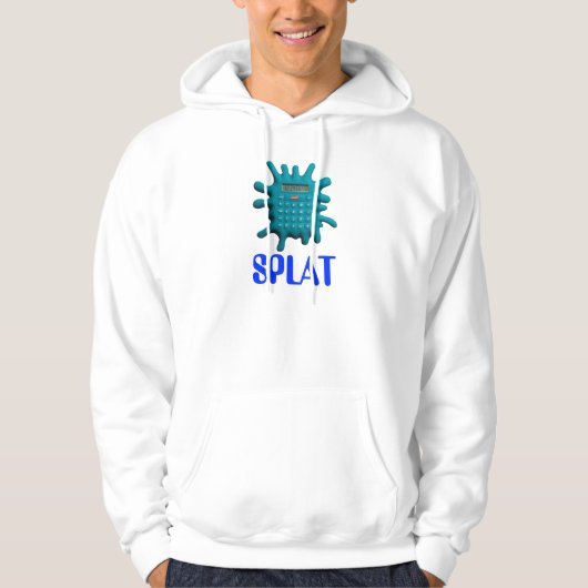 Blue Splat Calculator Hoodie (Voorkant)