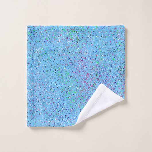 Blue Splatter Abstract Bad Handdoek (Wasdoekje)