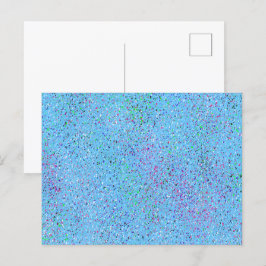 Blue Splatter Abstract Briefkaart