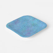 Blue Splatter Abstract Papieren Bordje (Gebogen)