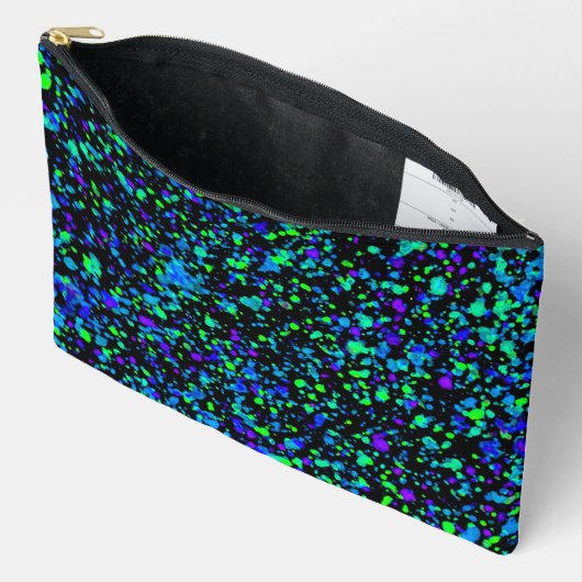 Blue Splatter - Accessoirezak Etui (Open)