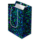 Blue Splatter - Cadeauzak Medium Cadeauzakje (Voorkant Gekanteld)