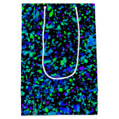 Blue Splatter - Cadeauzak Medium Cadeauzakje (Achterkant)