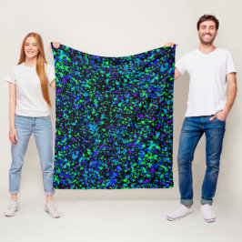 Blue Splatter - Fleece Deken