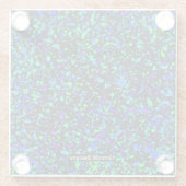 Blue Splatter - Glas Onderzetter Glazen Onderzetter (Achterkant)