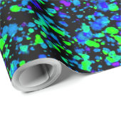 Blue Splatter - Inpakpapier (Rol Hoek)